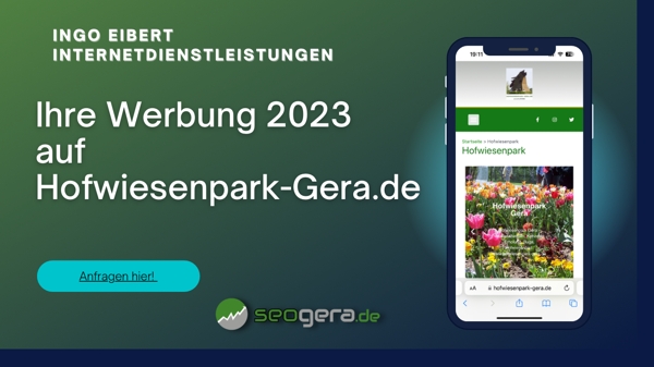 Werbung auf Hofwiesenpark-Gera.de im Jahr 2023
