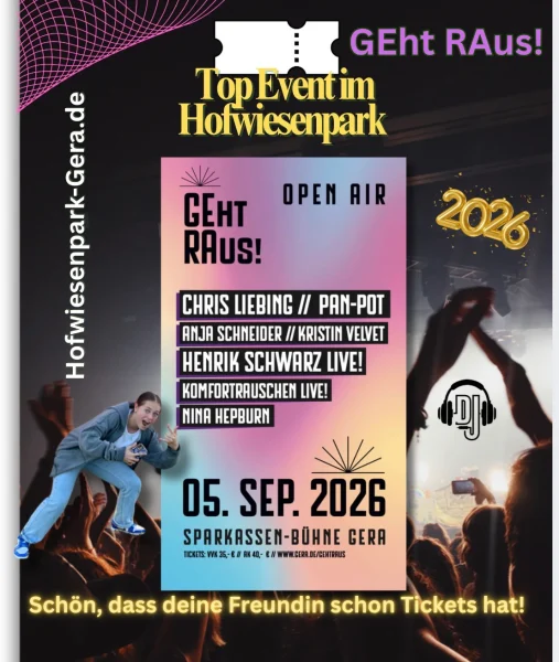 Geht Raus Gera 2026 Open-Air mit Pan Pot